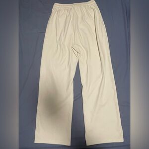 Cream Wide-Leg Pants